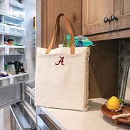 alabama canvas bag in kitchen