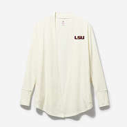 LSU Tigers Sweatshirt Cardigan in Ivory