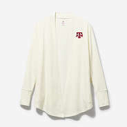 texas a and m aggies sweatshirt cardigan in heathered oatmeal