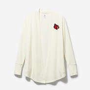 Louisville Cardinals Sweatshirt Cardigan in Ivory