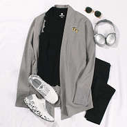 ucf Knights heathered gray cardigan ootd