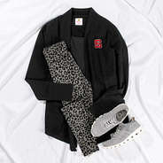 nc state wolfpack sweatshirt cardigan black