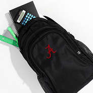 alabama backpack flatlay