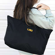 LSU Tigers Packable Duffel Bag on Shoulder