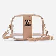 wofford terriers clear stadium crossbody bag in tan