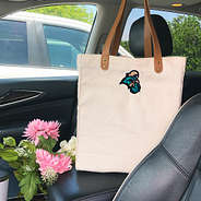 Coastal Carolina Canvas Bag in car