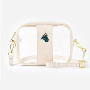 coastal carolina chanticleers clear stadium crossbody bag in bone