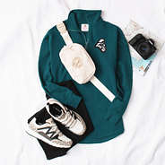 Coastal Carolina Quarter Zip Sweatshirt flatlay