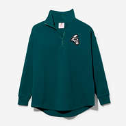 Coastal Carolina Quarter Zip Sweatshirt in Deep Teal
