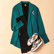Coastal Carolina Sweatshirt Cardigan flatlay