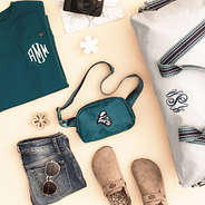 coastal carolina belt bag flatlay