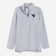 west virginia mountaineers pullover sweatshirt in heathered grey