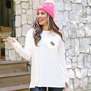 ucf white ivory personalized long sleeve tunic shirt