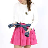 ucf white tunic shirt with gauzy skirt