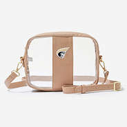 anderson trojans clear stadium crossbody in tan