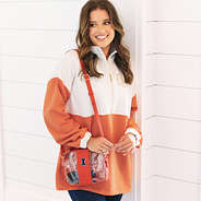 Illinois orange pullover tunic and clear stadium crossbody