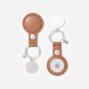 Personalized AirTag Key Chain in Brown