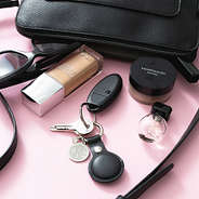 black airtag key chain with bag