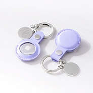 lavender airtag keychain studio shot