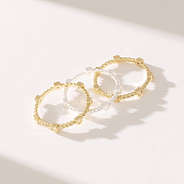 cable stack ring in silver and gold