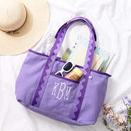 purple anywhere tote flatlay