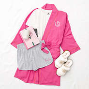 boxer shorts with waffle robe