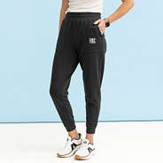 monogrammed sweatshirt joggers in black