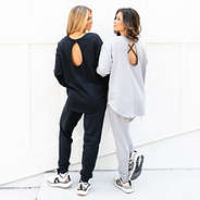 duo open back sweatshirts back view