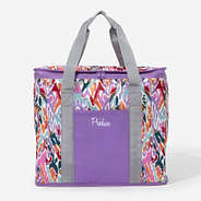 Monogrammed Reusable Insulated Bag in Jewel Ikat