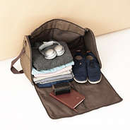 waxed canvas convertible weekend bag inside shot