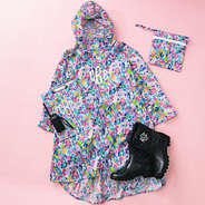 personalized watercolor cheetah rain poncho outfit