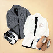 duo quilted full zip jackets