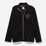 Monogrammed Fleece Jacket in Black