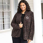 sable cheetah fleece jacket on julia ann