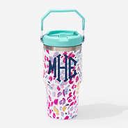 monogrammed flip top tumbler