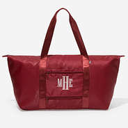 monogrammed carry on weekender in crimson