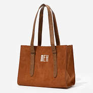 monogrammed suede purse