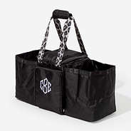 monogrammed extra large cooler tote in black
