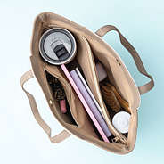 colorblock tote bag inside shot