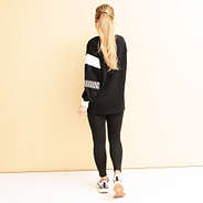 black collared pullover back view