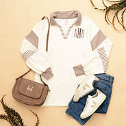 ivory collared pullover flatlay