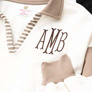 ivory collared pullover up close