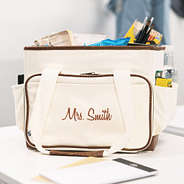 tote caddy with teacher supplies
