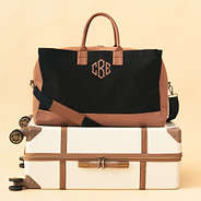 personalized black upscale weekender and luggage