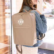 girl wearing travel laptop backpack