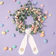 bunny monogrammed wreath sash