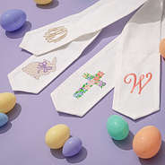 cross and bunny personalized easter wreath sashes