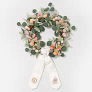 personalized easter wreath sash in bunny