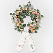 personalized easter wreath sash in cross