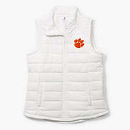 Clemson Tigers Puffer Vest in White